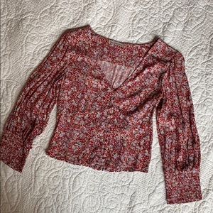 ABERCROMBIE smocked top S